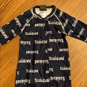New England Patriots one piece footie